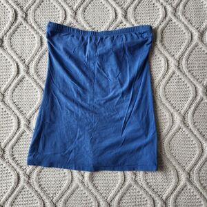 Vintage Poetry Periwinkle blue strapless longline tube top Size M